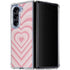 Pink Heart Pattern Galaxy Z Fold5 5G Clear Case