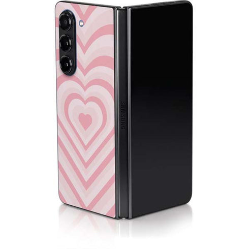 Pink Heart Pattern Galaxy Z Fold5 5G Skin