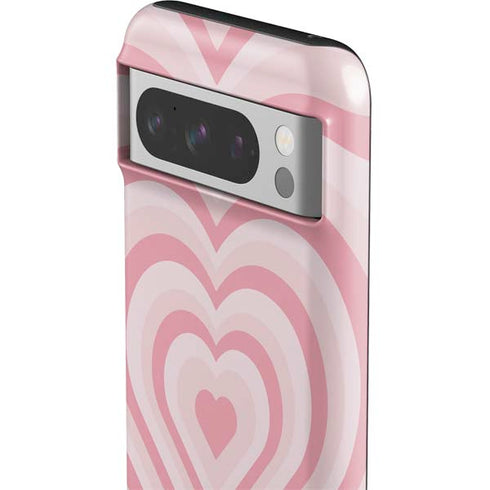 Pink Heart Pattern Google Pixel 8 Pro Impact Case