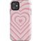 Pink Heart Pattern iPhone 11 Impact Case