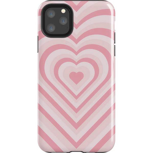 Pink Heart Pattern iPhone 11 Pro Max Impact Case