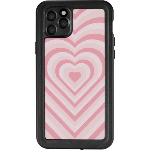 Pink Heart Pattern iPhone 11 Pro Max Waterproof Case