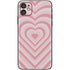 Pink Heart Pattern iPhone 11 Skin