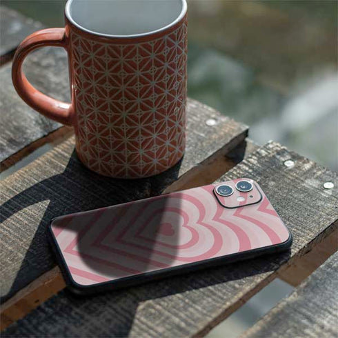 Pink Heart Pattern iPhone 11 Skin