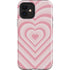 Pink Heart Pattern iPhone 12 Impact Case