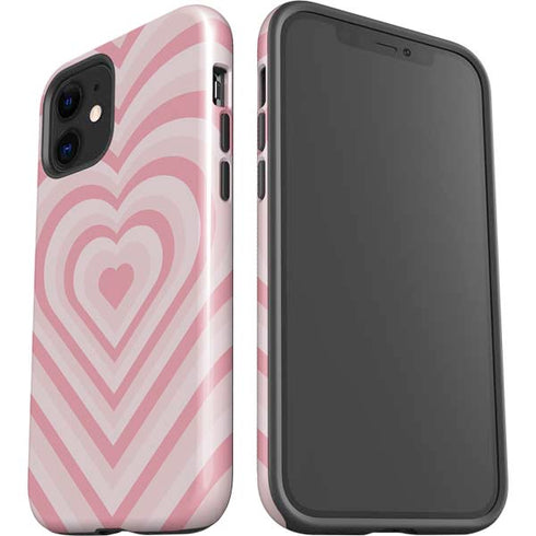Pink Heart Pattern iPhone 12 Impact Case