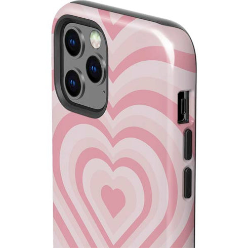 Pink Heart Pattern iPhone 12 Pro Impact Case