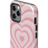 Pink Heart Pattern iPhone 12 Pro Impact Case