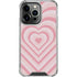 Pink Heart Pattern iPhone 13 Pro Clear Case