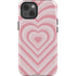 Pink Heart Pattern iPhone 15 Impact Case