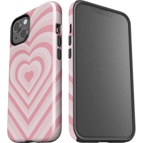 Pink Heart Pattern iPhone 15 Impact Case