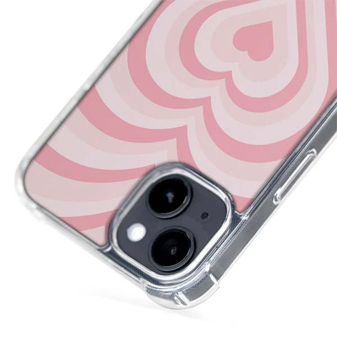 Pink Heart Pattern iPhone 15 Plus MagSafe Case