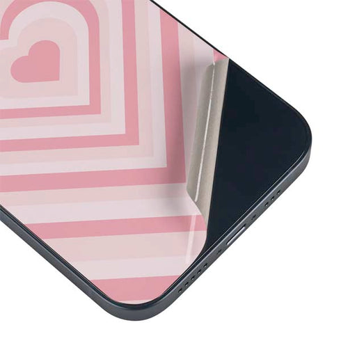 Pink Heart Pattern iPhone 15 Plus Skin