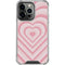 Pink Heart Pattern iPhone 15 Pro Clear Case