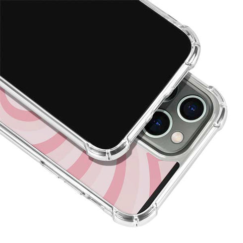 Pink Heart Pattern iPhone 14 Pro Clear Case