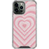 Pink Heart Pattern iPhone 14 Pro Max Clear Case