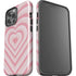 Pink Heart Pattern iPhone 15 Pro Max Impact Case