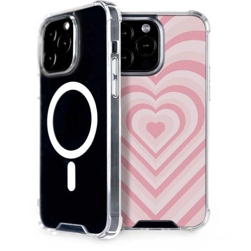 Pink Heart Pattern iPhone 15 Pro Max MagSafe Case