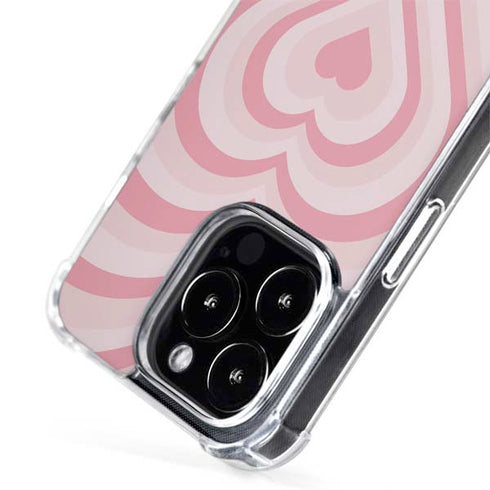 Pink Heart Pattern iPhone 15 Pro Max MagSafe Case