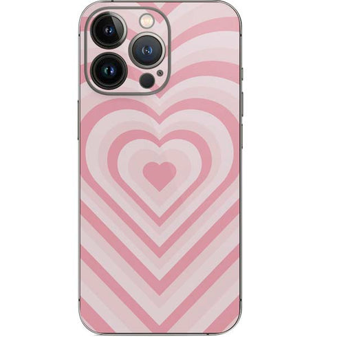 Pink Heart Pattern iPhone 14 Pro Skin