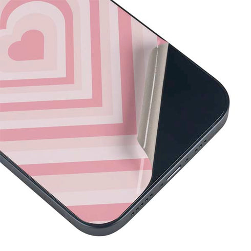 Pink Heart Pattern iPhone 14 Skin