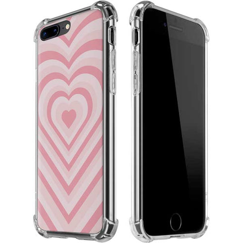 Pink Heart Pattern iPhone 7/8 Plus Clear Case