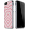 Pink Heart Pattern iPhone SE (2nd & 3rd Gen) Clear Case