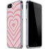 Pink Heart Pattern iPhone SE (2nd & 3rd Gen) Clear Case