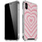 Pink Heart Pattern iPhone XS Max Clear Case