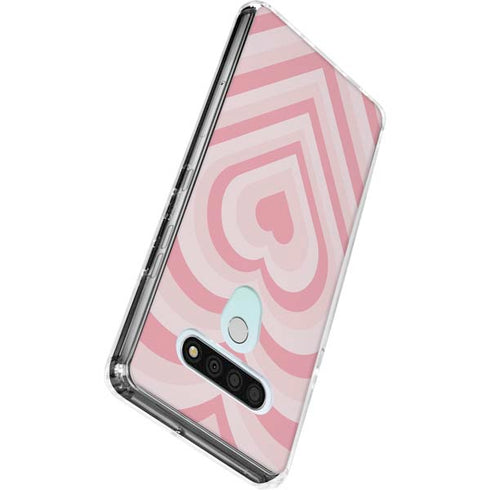 Pink Heart Pattern LG Stylo 6 Clear Case