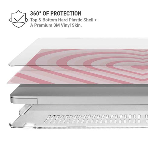 Pink Heart Pattern MacBook Air 15in (2023-2025) Case plus Skin