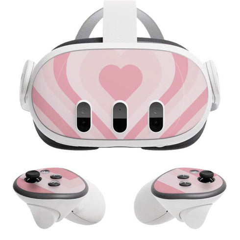 Pink Heart Pattern Meta Quest 3 Skin