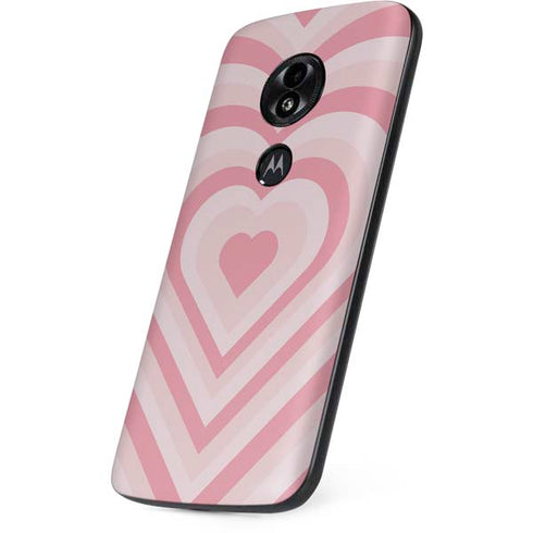 Pink Heart Pattern Moto E5 Play Skin