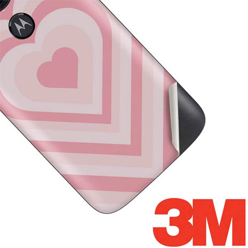 Pink Heart Pattern Moto E5 Play Skin