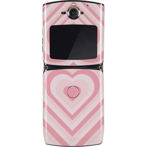 Pink Heart Pattern Motorola RAZR Skin