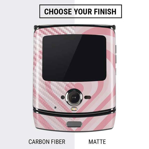 Pink Heart Pattern Motorola RAZR Skin