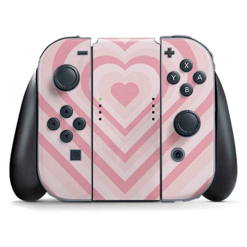 Pink Heart Pattern Nintendo Switch (2017-2021) Joy-Con Controller Skin