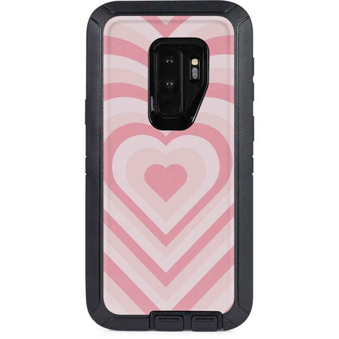 Pink Heart Pattern Otterbox Defender Galaxy Skin