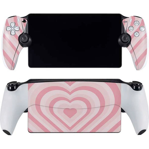 Pink Heart Pattern PlayStation Portal Remote Player Skin