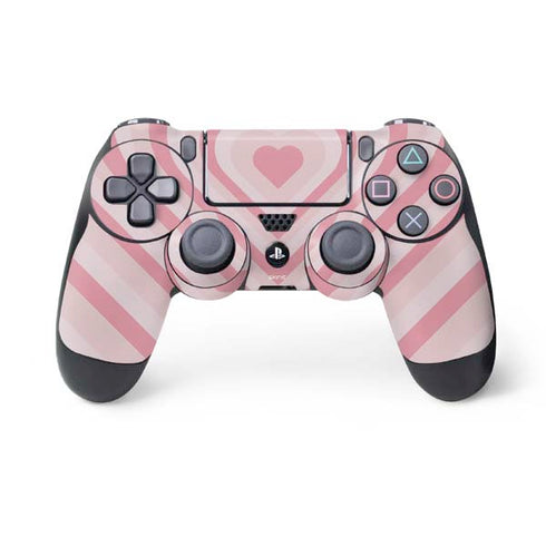 Pink Heart Pattern PS4 Controller Skin