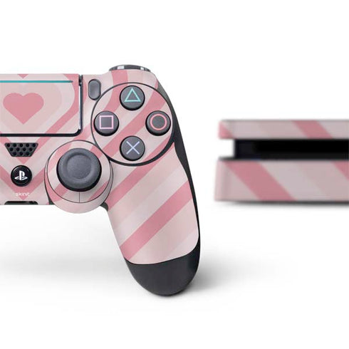 Pink Heart Pattern PS4 Slim Bundle Skin