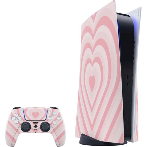 Pink Heart Pattern PS5 Bundle Skin