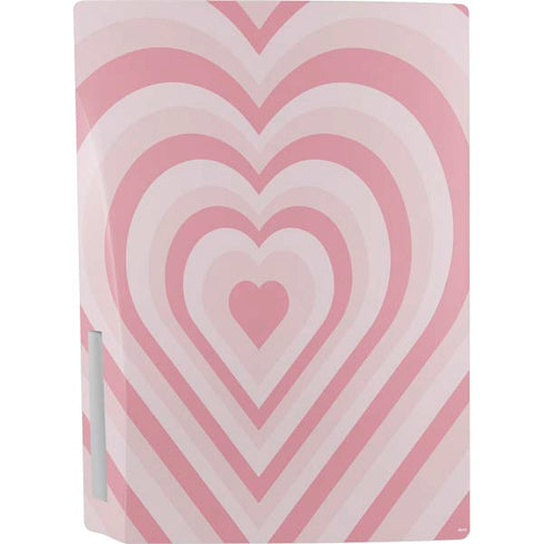 Pink Heart Pattern PS5 Console Skin