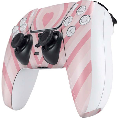 Pink Heart Pattern PS5 Controller Skin