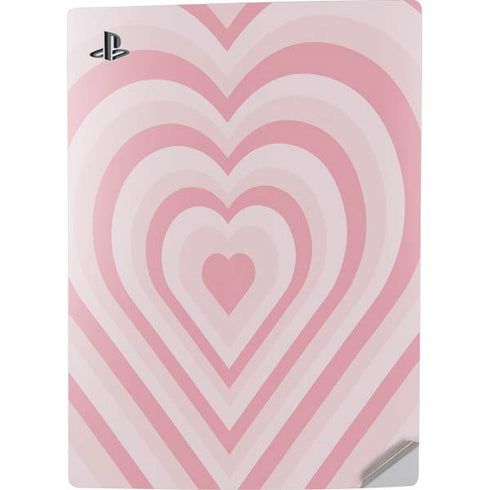 Pink Heart Pattern PS5 Digital Edition Console Skin