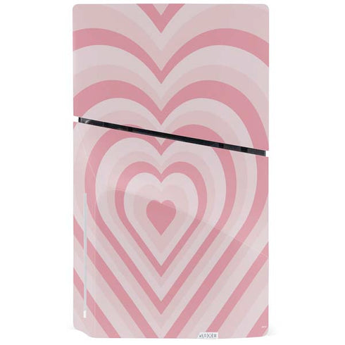 Pink Heart Pattern PS5 Slim Disk Bundle Skin
