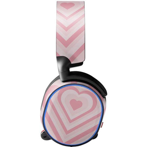 Pink Heart Pattern SteelSeries Arctis 3 Skin