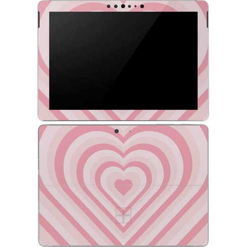 Pink Heart Pattern Surface Go Skin
