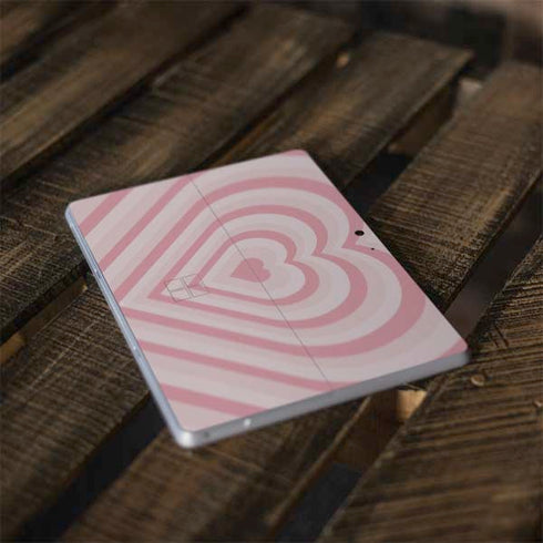 Pink Heart Pattern Surface Go Skin