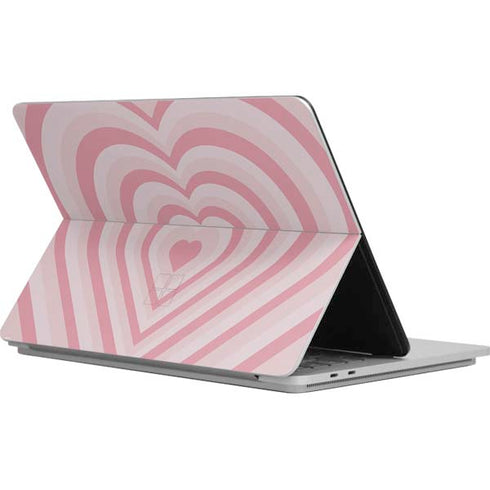 Pink Heart Pattern Surface Laptop Studio Skin